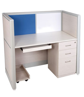 Single Seater Modular Workstation with end panel